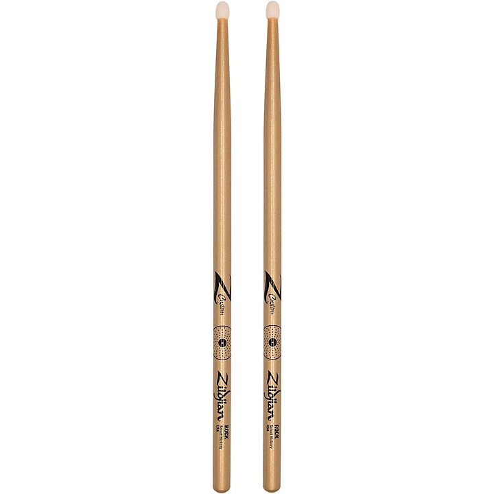 Limited Edition Z Custom Gold Chroma Drumsticks 5B Nylon