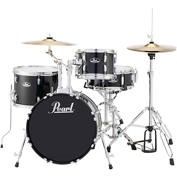 Pearl Roadshow 4 Piece Jazz Drum Set Jet Black