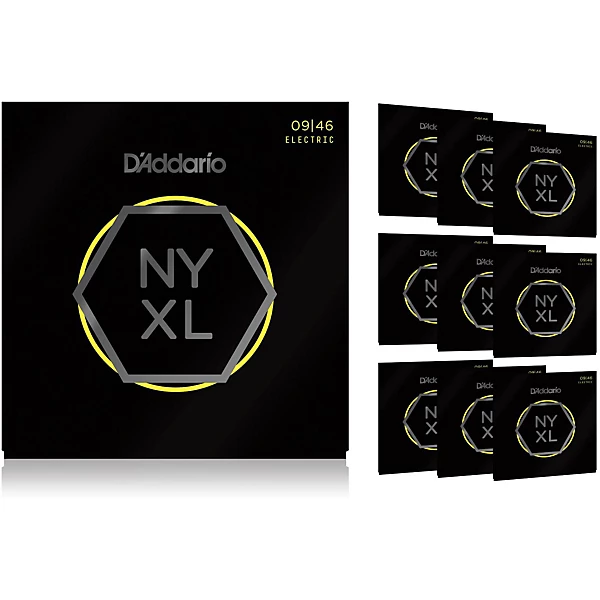 NYXL0946 Super Light Top Regular Bottom 10 Pack Electric Guitar Strings