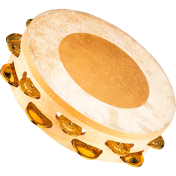 MEINL Artisan Edition Calf Skin Tambourine Dual Rows, Mixed Jingles, 10\