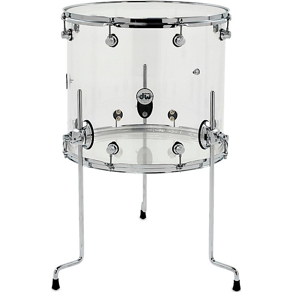 Design Series Acrylic Floor Tom with Chrome Hardware