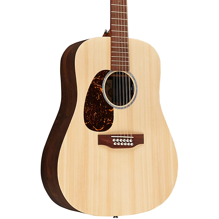 Martin DX2E 12 String X Series Rosewood Left Handed Dreadnought Acoustic Electric Guitar Natural