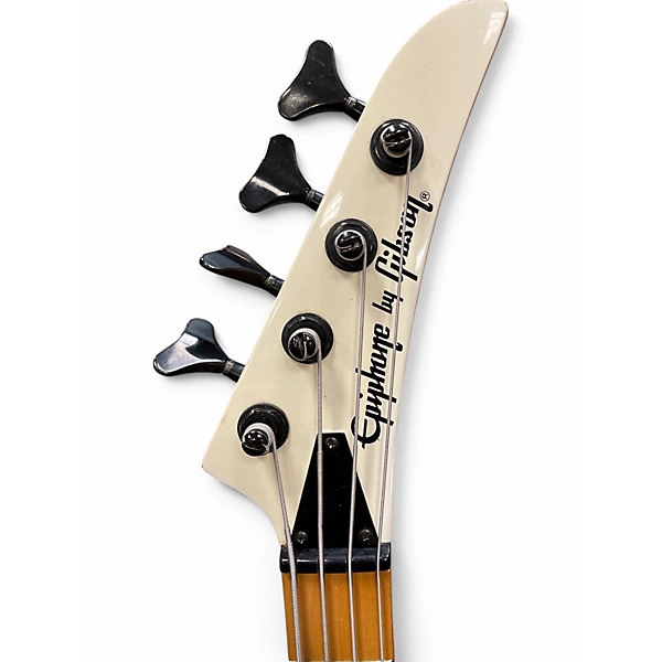 Used Epiphone power bass White Electric Bass Guitar