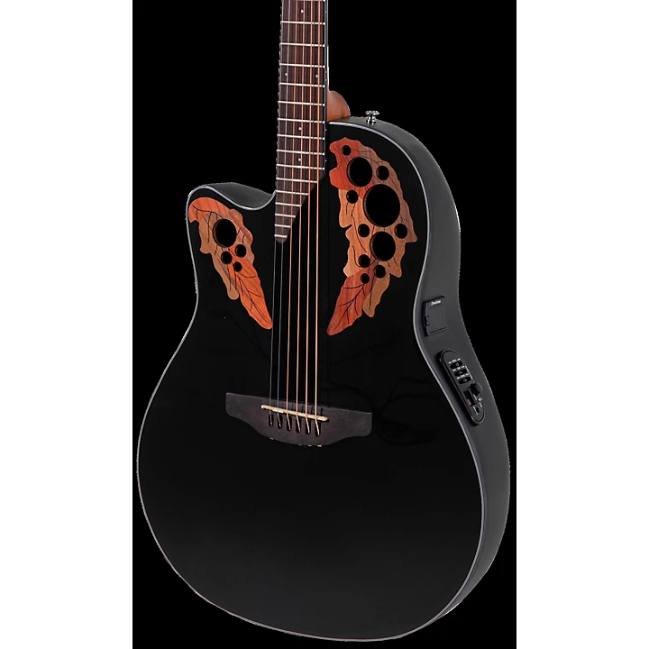 CE44L Celebrity Series Elite Mid Depth Left Handed Acoustic Electric Guitar Black