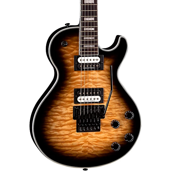 Dean Thoroughbred Select Quilt top with Floyd Electric Guitar Natural Black Burst
