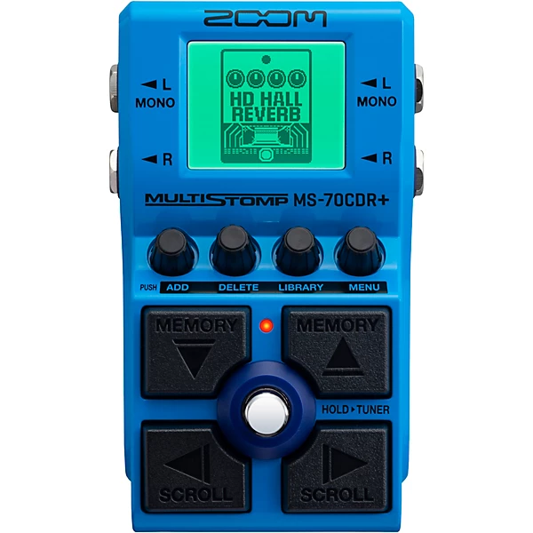 Zoom MS 70CDR+ MultiStomp Chorus/Delay/Reverb Effects Pedal Blue