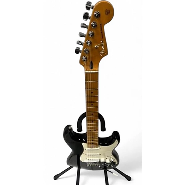 Used Fender Standard Roland Stratocaster Black Solid Body Electric Guitar
