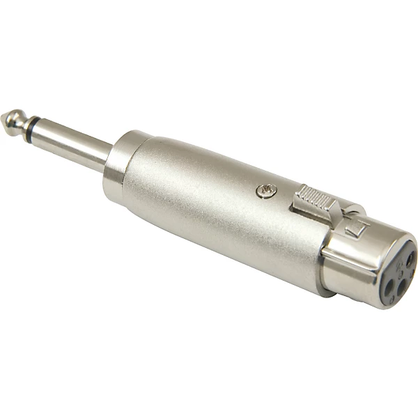 XLR Female to 1 4 Male Mono Adapter Nickel