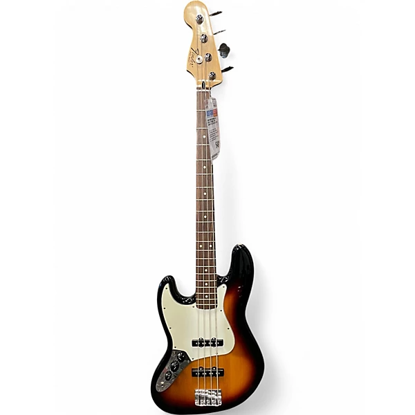 Used Fender Standard Jazz Bass Left Handed 2 Tone Sunburst Electric Bass Guitar