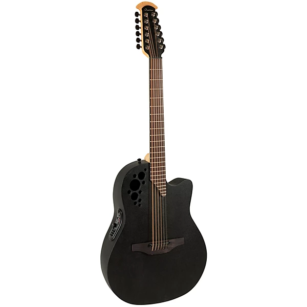 Ovation 2058TX 5 G Pro Series Elite TX Deep Contour 12 String Acoustic Electric Guitar Textured Black