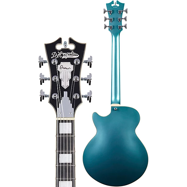 DAngelico Premier SS Semi Hollow Electric Guitar with Stairstep Tailpiece Level 1 Ocean Turquoise L00619004001000.gc