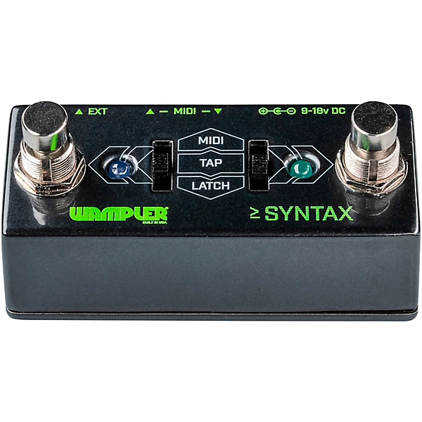 Syntax Dual Sided Midi Program and Tap Tempo Pedal Black