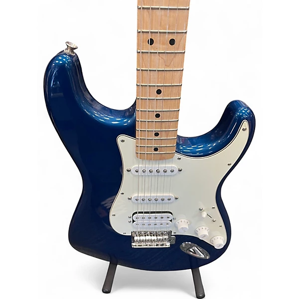 Used Fender Standard Stratocaster HSS Navy Blue Solid Body Electric Guitar
