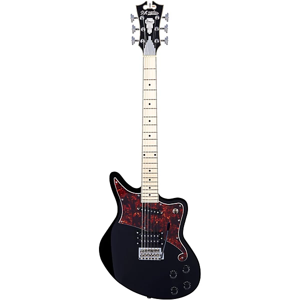 D'Angelico Premier Series Bedford Electric Guitar with Tremolo Tailpiece Black