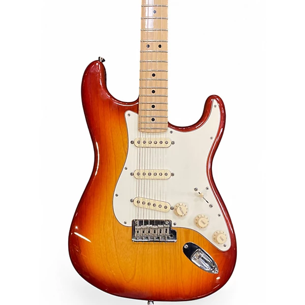 Used Fender American Deluxe Stratocaster Sunrise Tea Burst Solid Body Electric Guitar