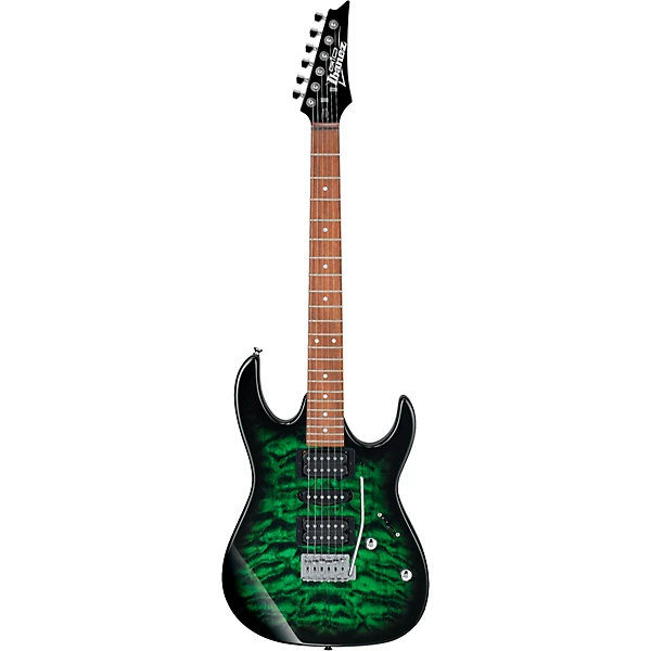GRX70QA GIO RX Series Electric Guitar Transparent Green Burst
