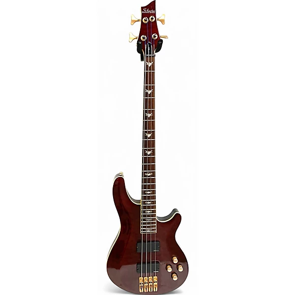 Used Schecter Guitar Research DIAMOND SERIES C 4 Maroon Electric Bass Guitar