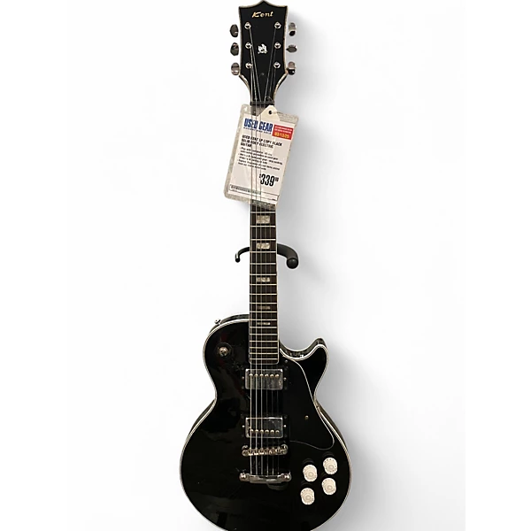 Used Kent LP Copy Black Solid Body Electric Guitar