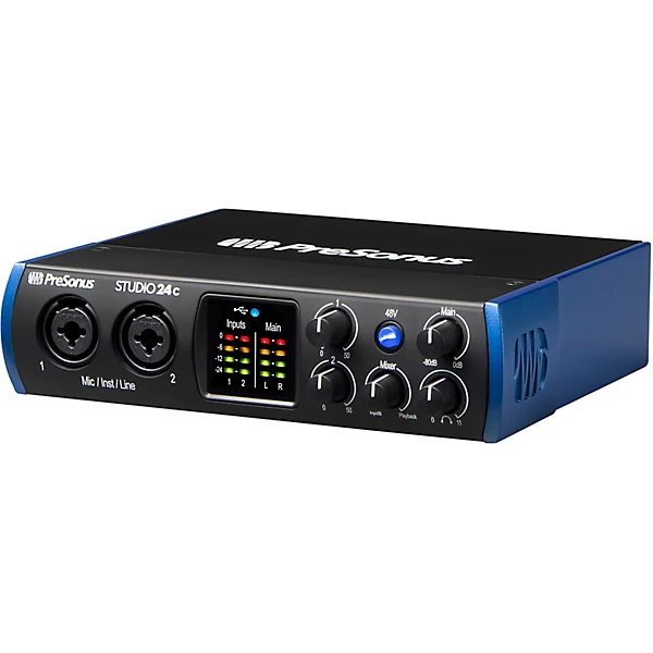PreSonus STUDIO 24C USB C 2x2 audio MIDI interface Level 1 L47738004000000.gc