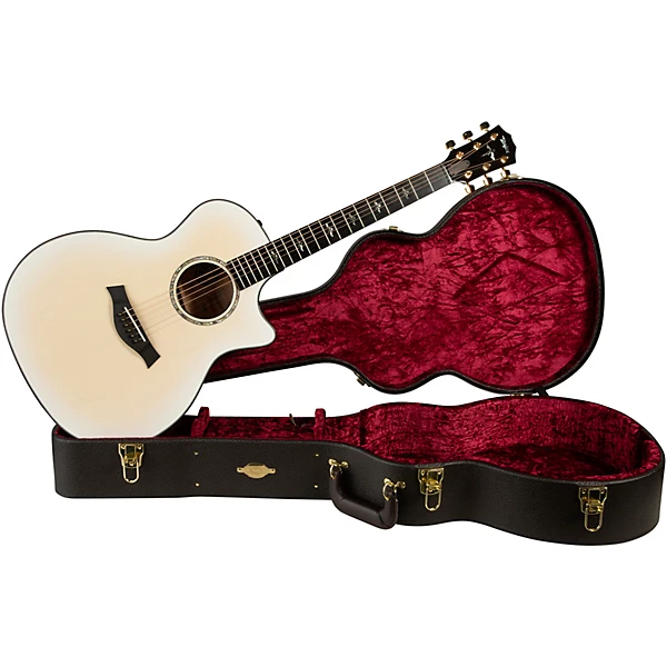 Taylor 614ce Limited Edition 50th Anniversary Grand Auditorium Acoustic Electric Guitar Trans White Edgeburst