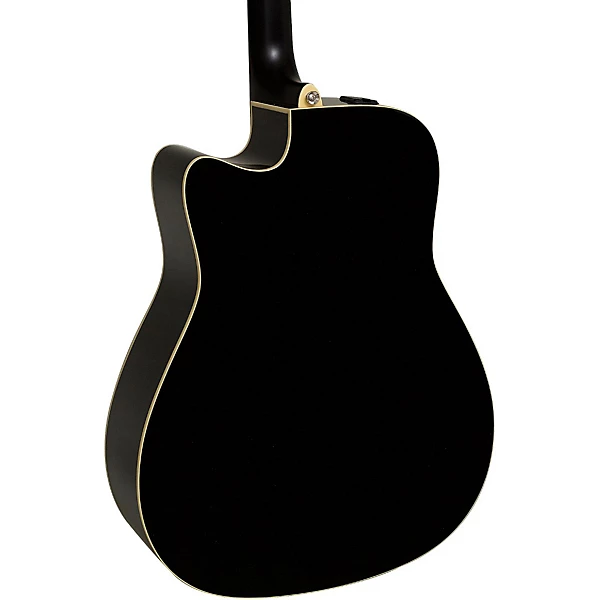 FX335C Dreadnought Acoustic Electric Guitar Black