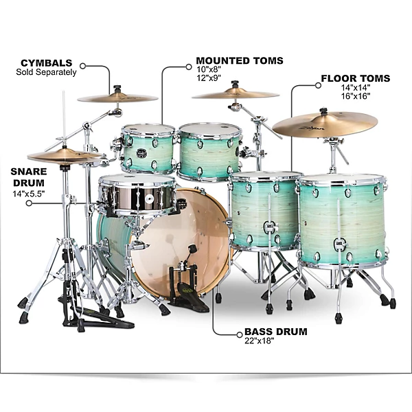 Open Box Mapex Armory Series Exotic Studioease Shell Pack Level 1 Ultramarine Gloss
