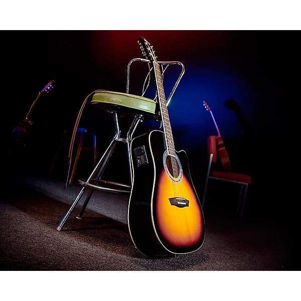 WA90CE Dreadnought Acoustic Electric Guitar Vintage Tobacco Sunburst