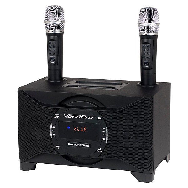 VocoPro KaraokeeDual All In One Karaoke Boom Box With Wireless Mics Level 2