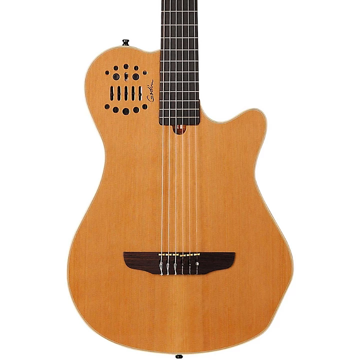 Open Box Godin Multiac Grand Concert SA Nylon String Acoustic Electric Guitar Level 2 High Gloss Natural 197881312299
