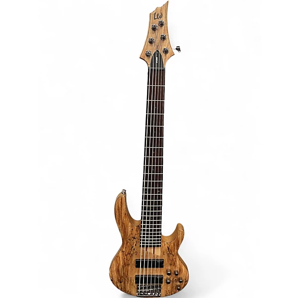 Used Esp  B206 6 String Spalted Maple Electric Bass Guitar
