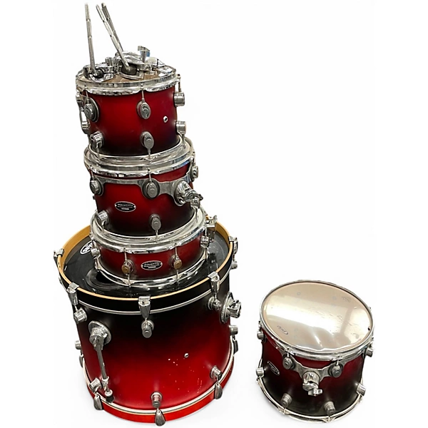 PDP by DW Used PDP by DW 5 Piece FS Series Red to Black Fade Drum Kit.gc