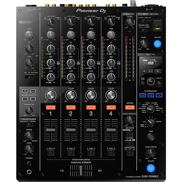 DJM 750MK2 4 Channel DJ Mixer with Effects and rekordbox