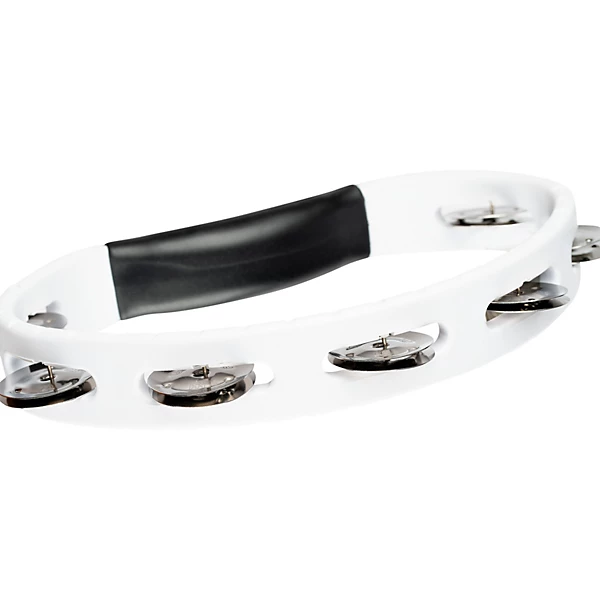 Headliner Series Molded ABS Tambourine Single Row White