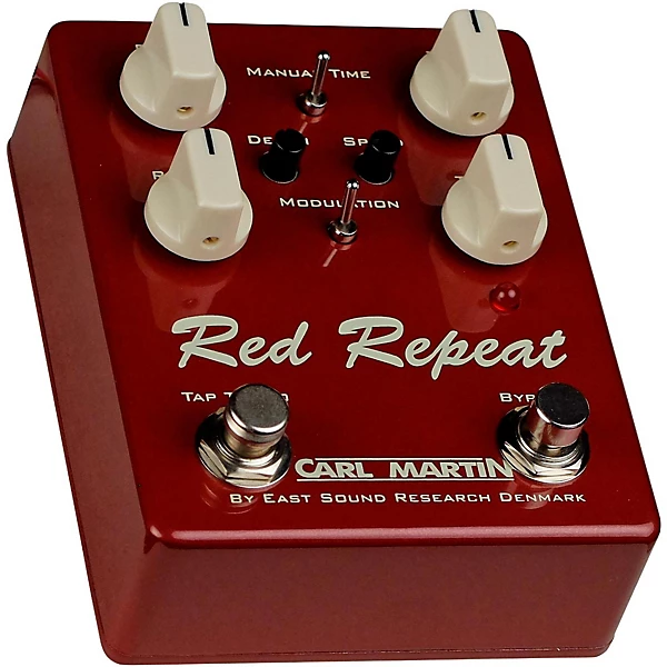 Red Repeat Delay Echo with Tap Tempo Pedal