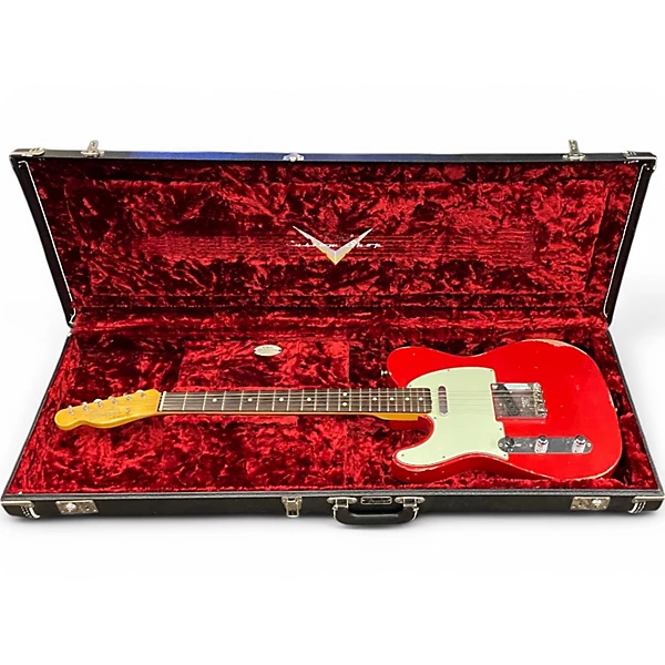 Used 2017 Fender CUSTOM SHOP 1963 TELECASTER RELIC LH Dakota Red Electric Guitar