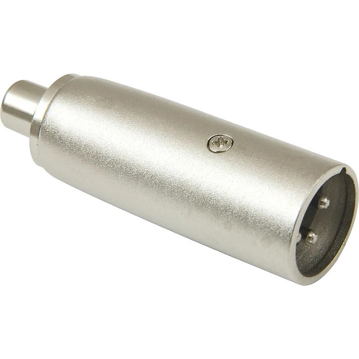 XLR Male to RCA Female Adapter Nickel
