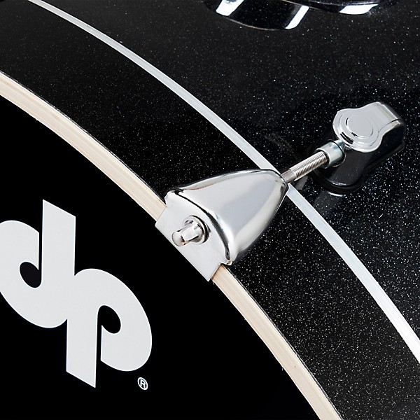 Mainstage 5 Piece Complete Drum Set With 22 Bass Drum and Paiste Cymbals Black Sparkle