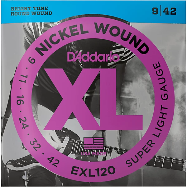 EXL120 Nickel Super Light Electric Guitar Strings Single Pack