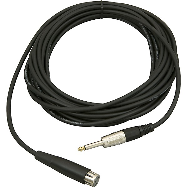 20 ft Hi Z XLR Mic Cable Black 20 ft