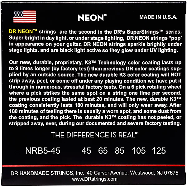 Hi Def NEON Red Coated Medium 5 String 45