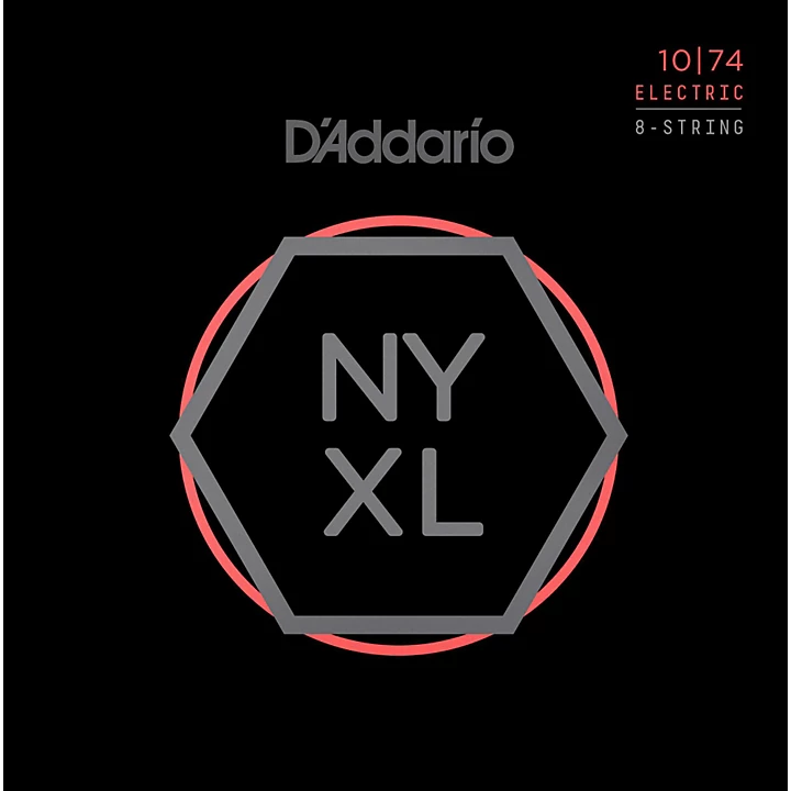 NYXL1074 8 String Light Top Heavy Bottom Nickel Wound Electric Guitar Strings 10 74