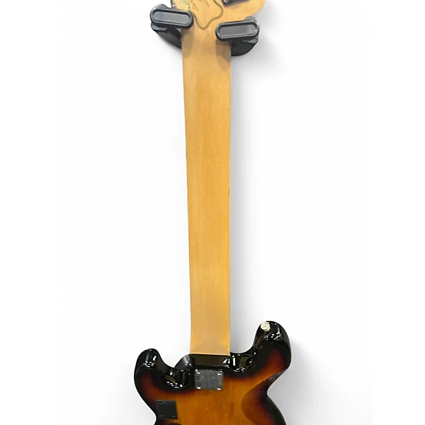 Used 2007 Squier Deluxe Jazz Bass Active V 5 String 2 Color Sunburst Electric Bass Guitar