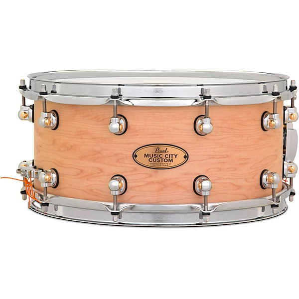 Pearl Music City Custom Solid Shell Snare Maple in Hand Rubbed Natural Finish 14 x 6.5 in.