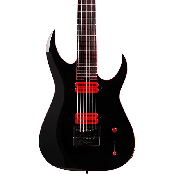 Schecter Guitar Research Sunset 7 ET Red Dawn Electric Guitar Gloss Black