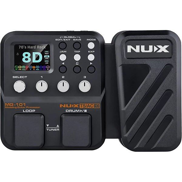 NUX MG 101 Multi Effects and Amp Modeler Effects Pedal Black