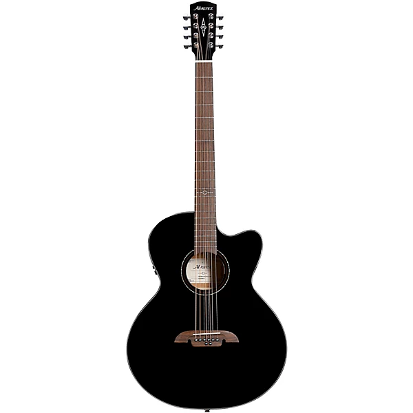 Alvarez ABT60CE 8 String Baritone Acoustic Electric Guitar Black