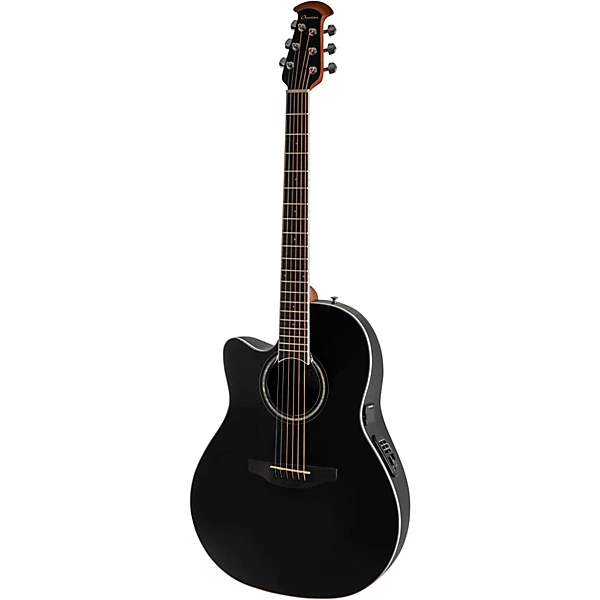 Ovation CS24L 5G Celebrity Series Traditional Mid Depth Left Handed Acoustic Electric Guitar Black