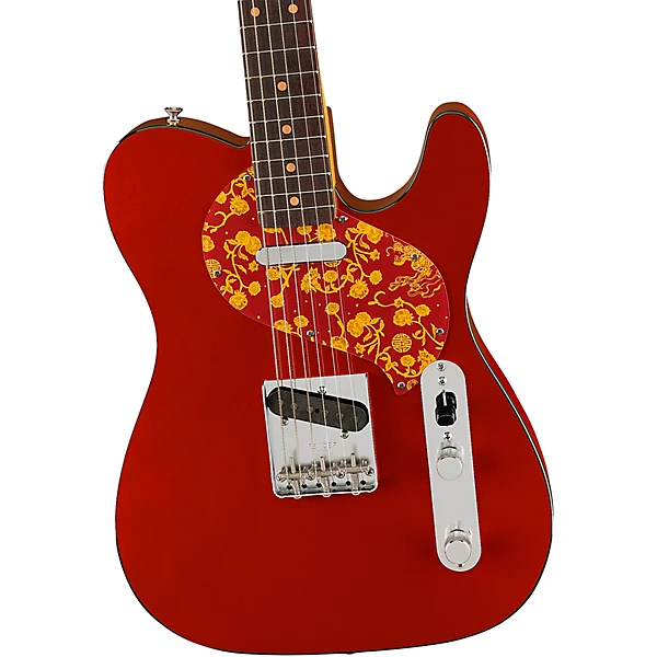 Fender Limited Edition Raphael Saadiq Telecaster Electric Guitar Dark Red Metallic