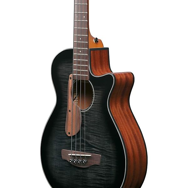 AEGB25E Grand Concert Acoustic Electric Bass Guitar Transparent Black Sunburst