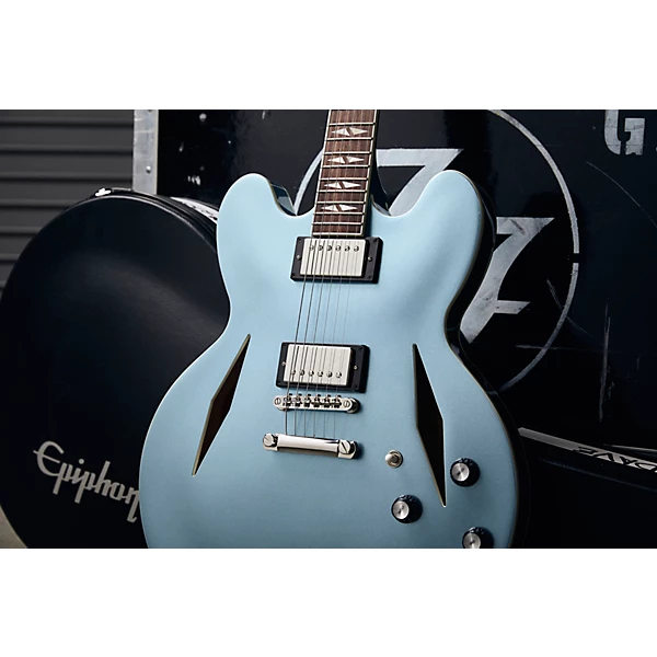Dave Grohl DG 335 Semi Hollow Electric Guitar Pelham Blue
